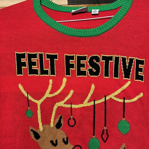 Christmas sweater reindeer- felt festive might delete later - Picture 5 of 7